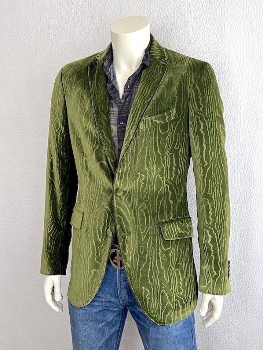 RARE Etro Green Printed Velvet Jacket