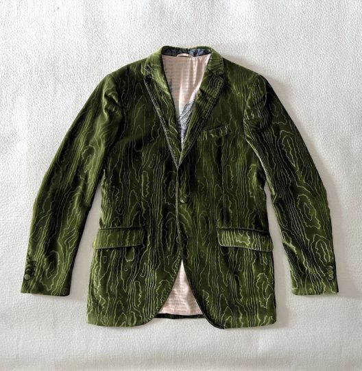 RARE Etro Green Printed Velvet Jacket