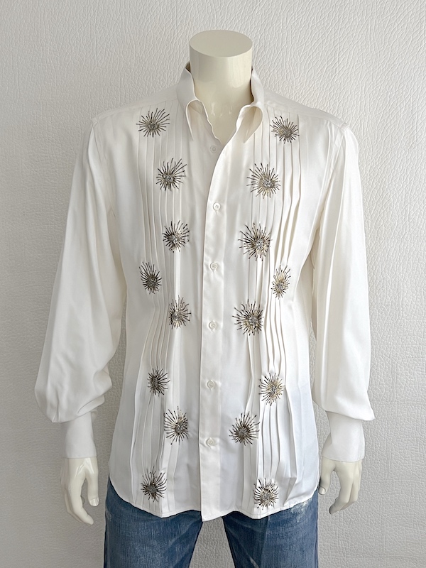 VTG Versace Silk Shirt Embellished With Rhinestones