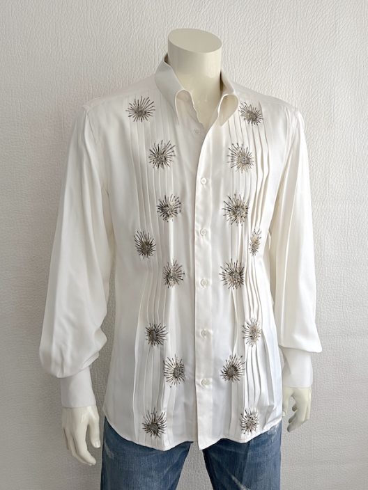 VTG Versace Silk Shirt Embellished With Rhinestones