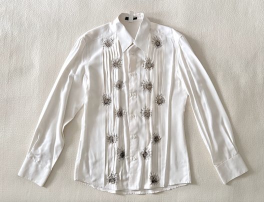 VTG Versace Silk Shirt Embellished With Rhinestones