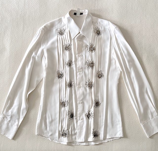 VTG Versace Silk Shirt Embellished With Rhinestones