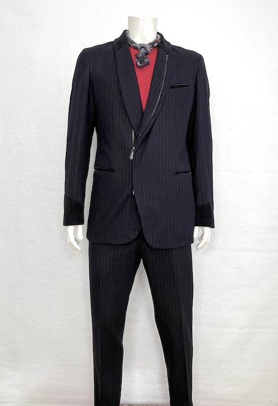 RARE Bottega Veneta Slim Fit Striped Wool Suit