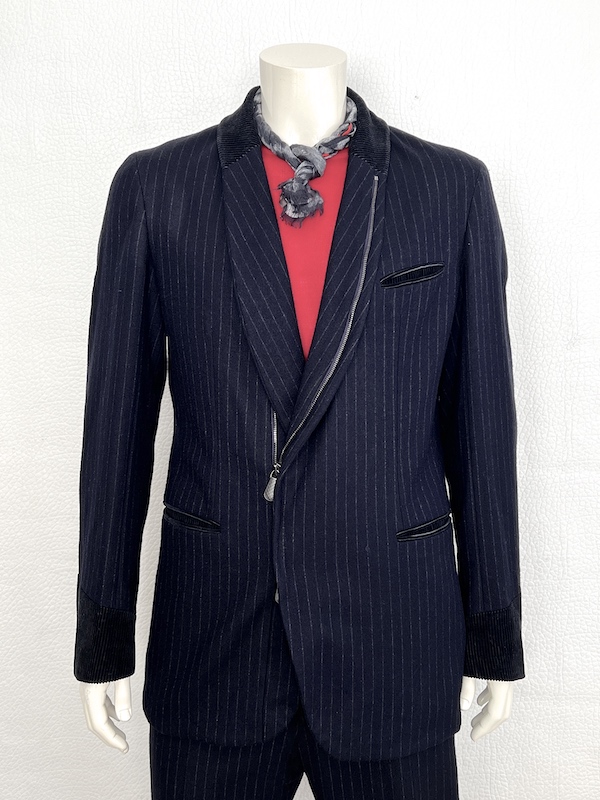 RARE Bottega Veneta Slim Fit Striped Wool Suit