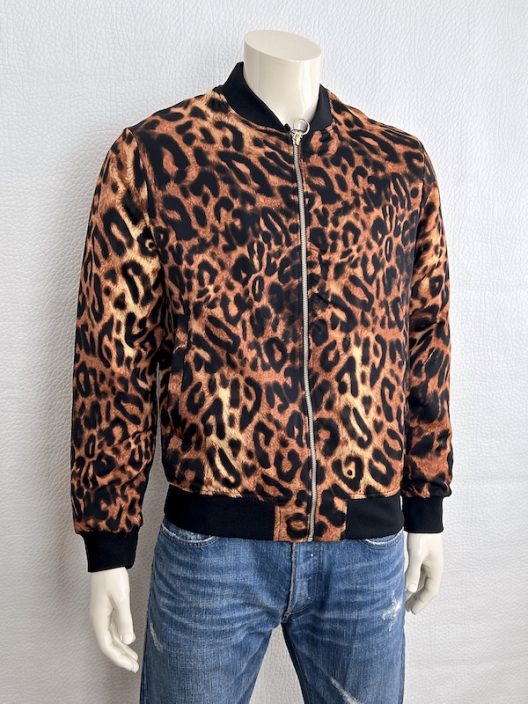 RARE ZARA Animal print quilted bomber jacket