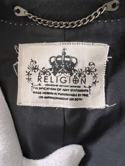 RARE Religion Black Wool Jacket