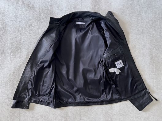 RARE ZARA Black Leather Jacket Special Edition