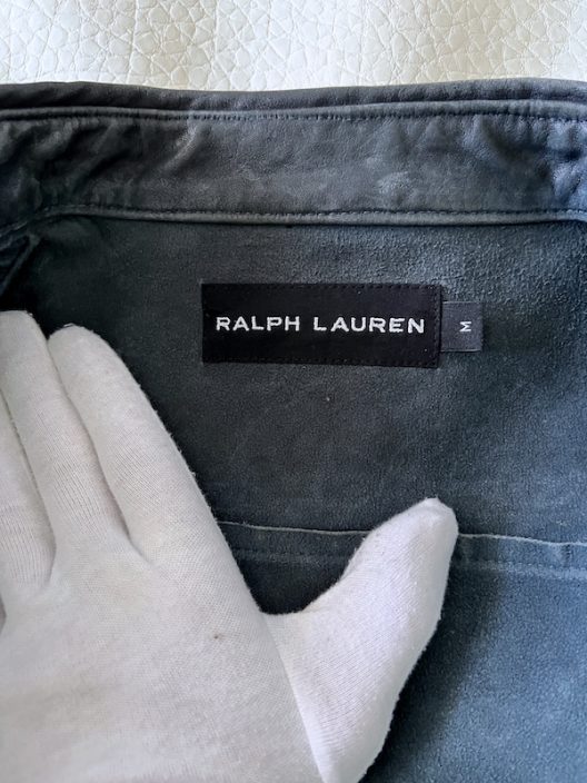 $2495 Ralph Lauren black label Distressed Moto Lambskin Leather Jacket