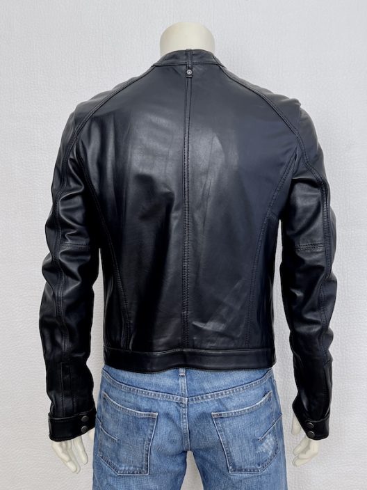 Diesel Black Gold Biker Lambskin Leather Jacket