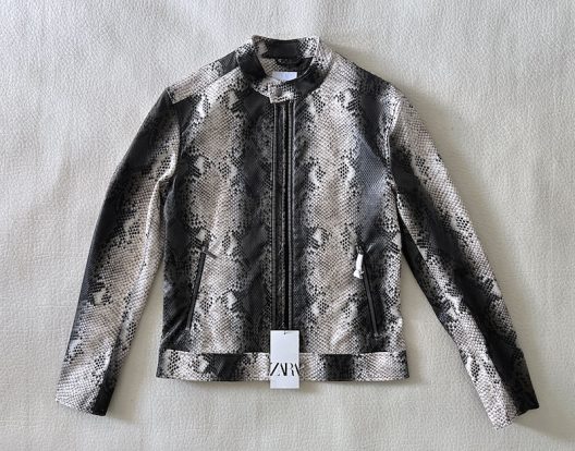 RARE ZARA Python Biker Jacket Special Edition