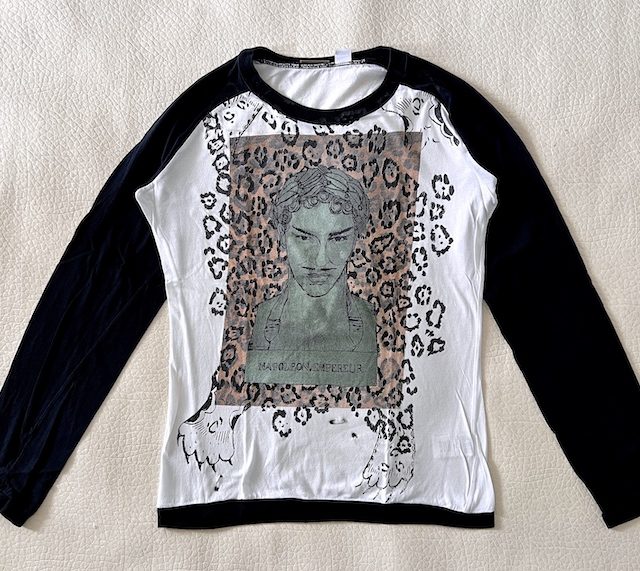 John Galliano Long Sleeve Cotton T-Shirt