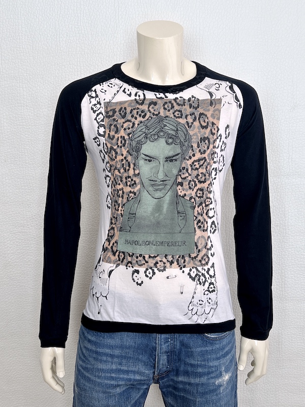 John Galliano Long Sleeve Cotton T-Shirt