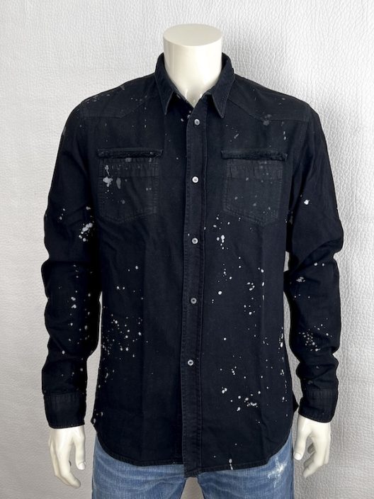 Roberto Cavalli Black Denim Shirt