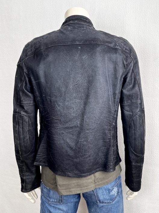 $2495 Ralph Lauren black label Distressed Moto Lambskin Leather Jacket