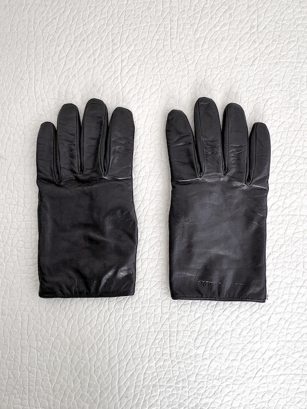 Emporio Armani Black Nappa leather gloves