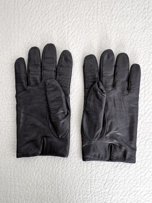 Emporio Armani Black Nappa leather gloves