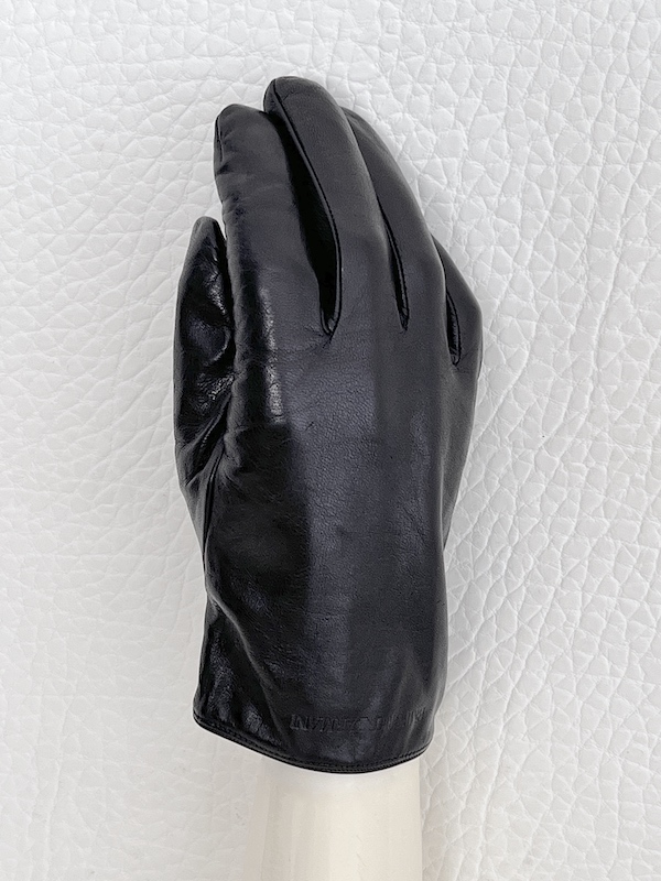 Emporio Armani Black Nappa leather gloves