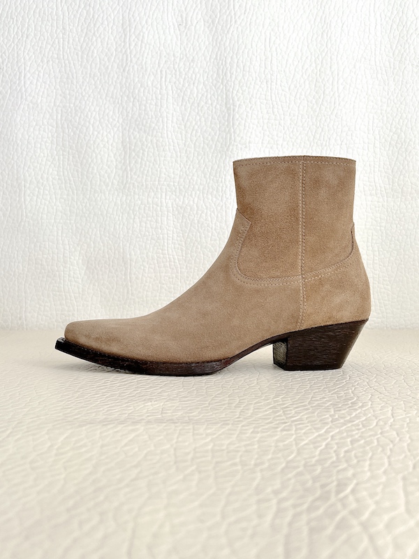 Saint Laurent Beige Suede Lukas Boots