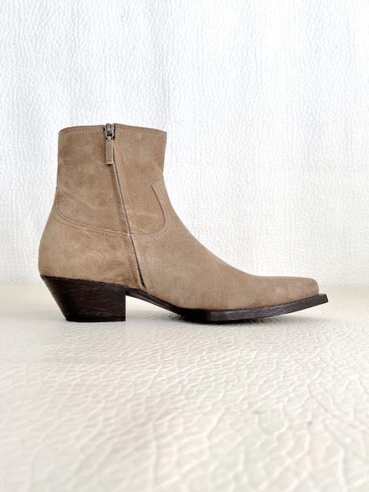 Saint Laurent Beige Suede Lukas Boots