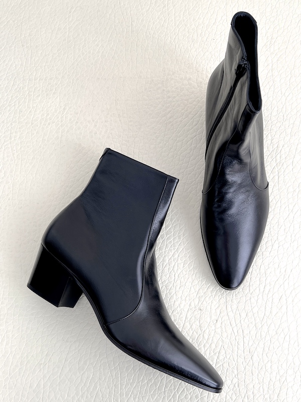 NWT YSL Saint Laurent Black Leather Vassili Boots 60mm