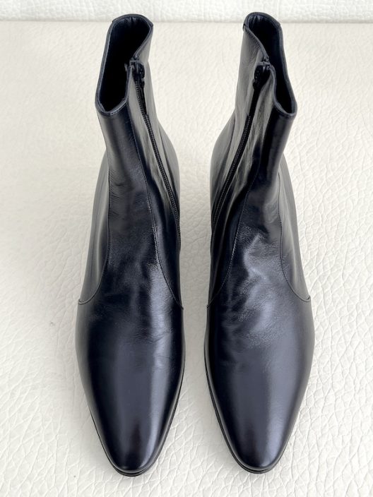 NWT YSL Saint Laurent Black Leather Vassili Boots 60mm