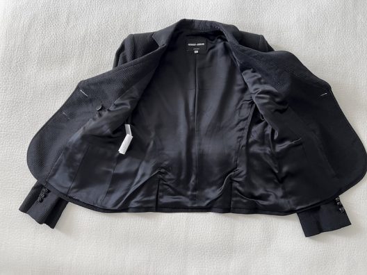 Giorgio Armani Black Suit-Jewel Buttons